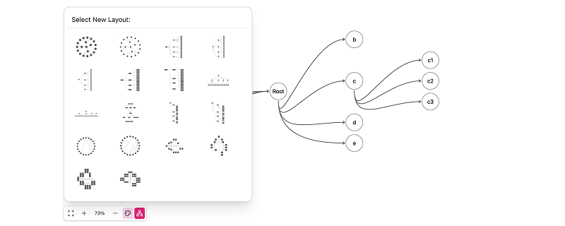 relation-graph visual style exported to Graph Online